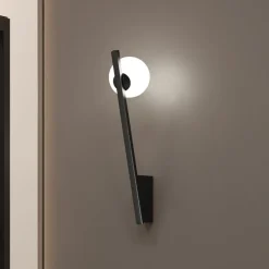 Maytoni væglampe Kazmir, sort, højde 35 cm, metal