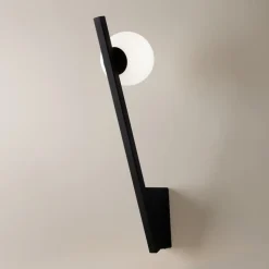 Maytoni væglampe Kazmir, sort, højde 35 cm, metal