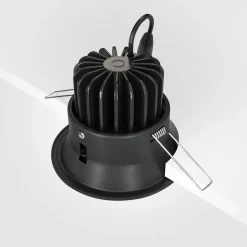 Maytoni Yin LED indbygningslampe, IP20, 3000K, triac, sort