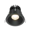Maytoni Zoom LED-indbygningslampe 930 IP65 rund triac, sort