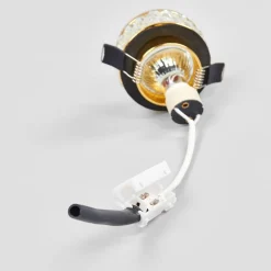 Med krystalpynt - indbygningslampe Iwen, guld