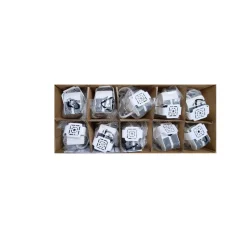 MEGAMAN LED-indbygningsspot Tego Slim, 10-pak, 2.800 K, nikkel