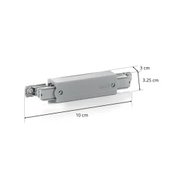 Mellemtilslutning til Noa 3-faset strømskinne, grå