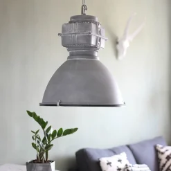 Mexlite Densi hængelampe, grå, Ø 47 cm, metal