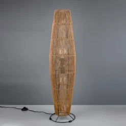 Miki gulvlampe, brun, højde 103 cm, papir