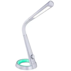 Mitti LED-bordlampe med USB-port, sølv/hvid