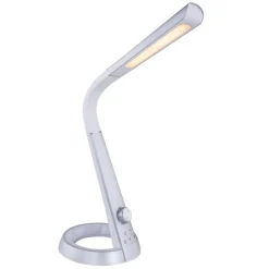 Mitti LED-bordlampe med USB-port, sølv/hvid