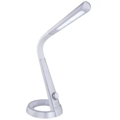 Mitti LED-bordlampe med USB-port, sølv/hvid