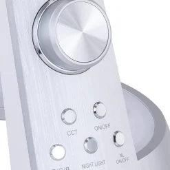 Mitti LED-bordlampe med USB-port, sølv/hvid