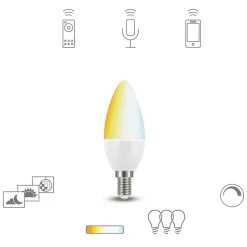 Müller Licht tint white LED-kertepære E14 5,8W