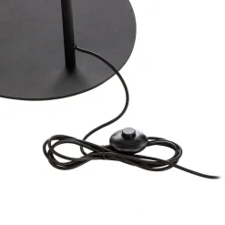 Moby Black gulvlampe med tekstilskærm