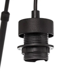 Moby Black gulvlampe med tekstilskærm