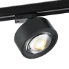 Molto Luce LED 3-faset skinnespot Mag, sort, 827