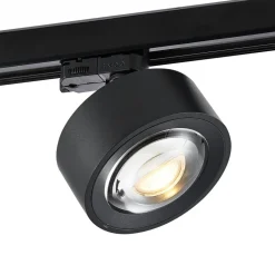 Molto Luce LED 3-faset skinnespot Mag, sort, 827