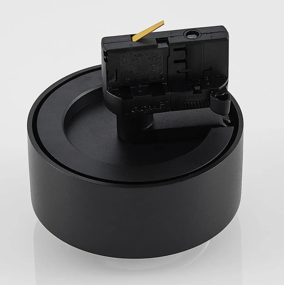 Molto Luce LED 3-faset skinnespot Mag, sort, 827