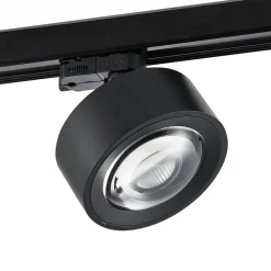 Molto Luce LED 3-faset skinnespot Mag, sort, 827