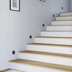 Molto Luce LED indbygningslampe Wall 68R RD, aluminium, sort, CCT