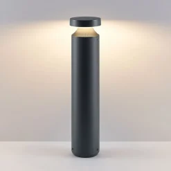 Molto Luce LED-sokkellampe Mona, Ø 10 cm, aluminium, højde 45 cm