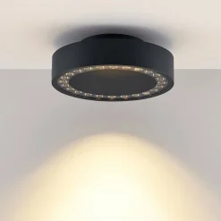 Molto Luce udendørs loftlampe Nona, Ø 22,8 cm, antracit