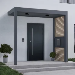 Molto Luce udendørs loftlampe Nona, Ø 18,2 cm, antracit