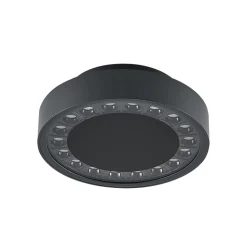 Molto Luce udendørs loftlampe Nona, Ø 18,2 cm, antracit