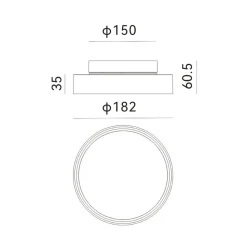 Molto Luce udendørs loftlampe Nona, Ø 18,2 cm, antracit