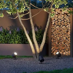 Molto Luce udendørs spotlampe Foris Round F, antracit