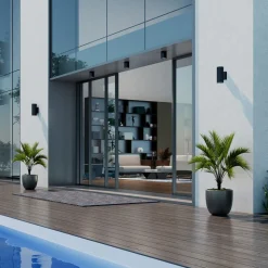 Molto Luce udendørs spotlampe Foris Round SD, antracit, aluminium