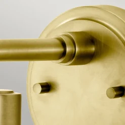 Morvah badeværelses-væglampe, børstet messing