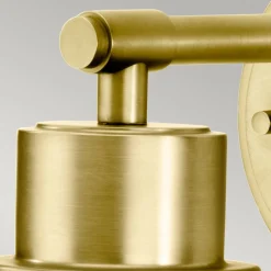 Morvah badeværelses-væglampe, børstet messing