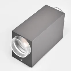 Mørkegrå udendørsvæglampe Jovan, 2 lyskilder