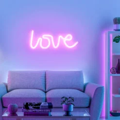 Neon Love LED-væglampe, USB