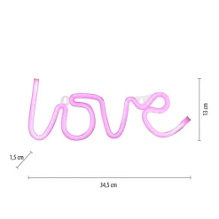 Neon Love LED-væglampe, USB