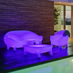 Newgarden Aruba LED-lænestol, solcelle + genopladeligt batteri