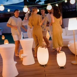 Newgarden LED-batteridrevet gulvlampe Apolo, hvid, PE, IP44