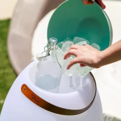 Newgarden LED-batteridrevet gulvlampe Apolo, hvid, PE, IP44