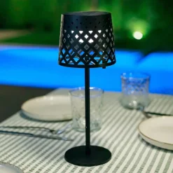 Newgarden LED-bordlampe Gretita, sort, metal