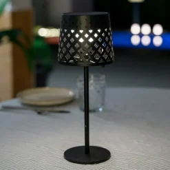 Newgarden LED-bordlampe Gretita, sort, metal