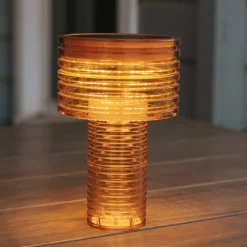 Newgarden LED-solcellelampe Ambar, orange, PMMA, IP44