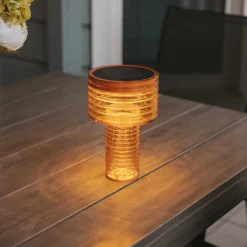 Newgarden LED-solcellelampe Ambar, orange, PMMA, IP44