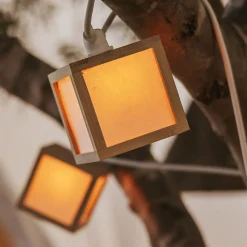 Newgarden LED-solcellelyskæde Vega, bambus, IP44