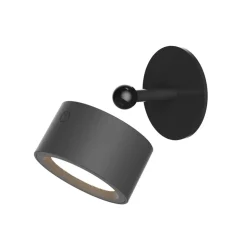 Newgarden LED-væglampe Roll 8, sort, drejelig