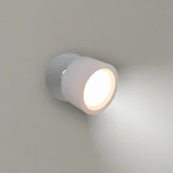 Newgarden LED-væglampe Roll 8, hvid, drejelig