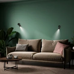 Newgarden LED-væglampe Roll 4, sort, drejelig