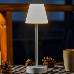 Newgarden Lola Slim LED-bordlampe, batteri, hvid