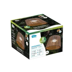 Newgarden Okinawa udendørs LED-hængelampe bambus