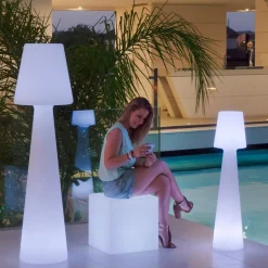 Newgarden solcellelampe Cuby cube, højde 43 cm