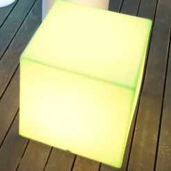 Newgarden solcellelampe Cuby cube, højde 53 cm