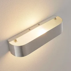 Nika væglampe med fatning, aluminium