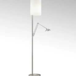 Nola LED-gulvlampe mat nikkel